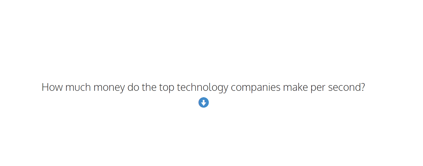 How much revenue top companies earn per second?