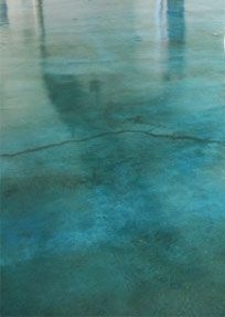Blue Stained Concrete Flooring