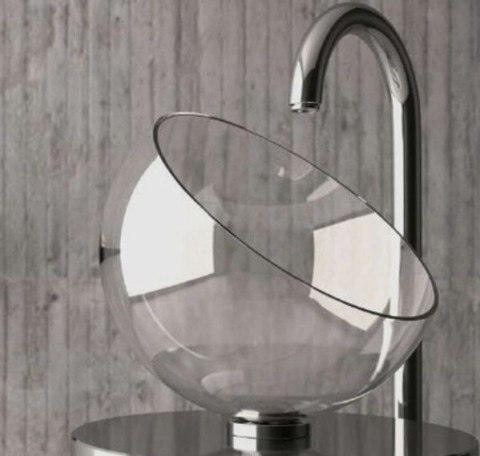 Glass Bowl Shaped Bathroom Sink