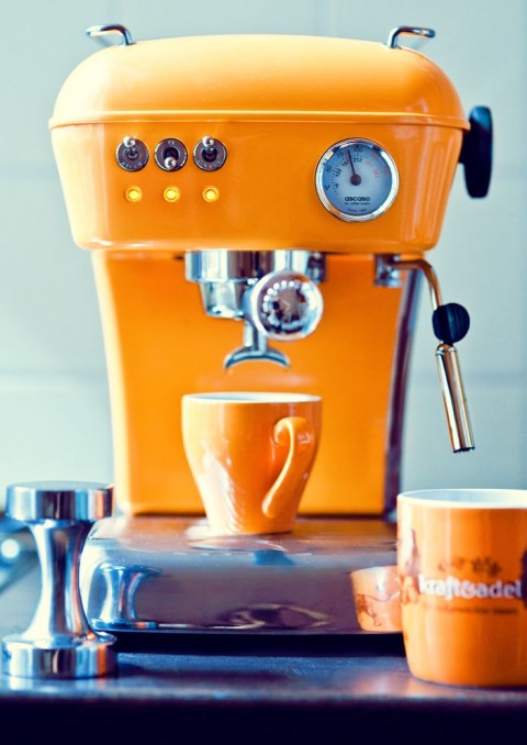 Funky Kitchen Appliances To Brighten Up Your Kitchen - Orange Coffee Machine
