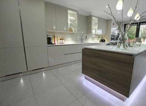 10 Ways To Light Your Kitchen To Achieve The Right Look & Ambience - Plinth Lighting In Modern Designer Kitchen