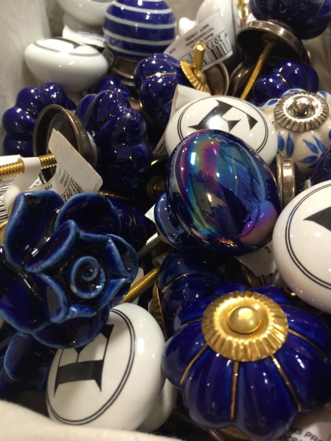 Blue and White Cupboard Door Knobs By Marks & Spencer's