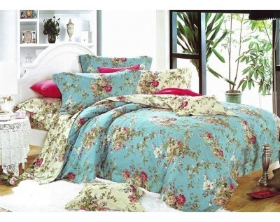 Five Ways To Brighten A Dull And Boring Bedroom - Blue Flowery Bedding  