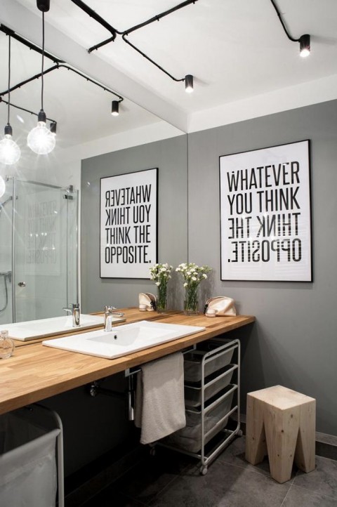 Trendy Home Upgrades for 2015 - Grey Painted Bathroom