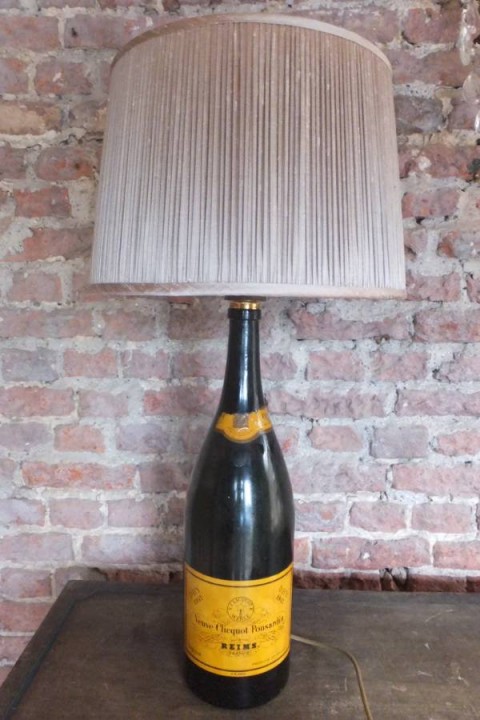 3 Upcycling Projects You Can Start Today - Drawer Bulletin Board - Champagne Bottle Lamp Stand