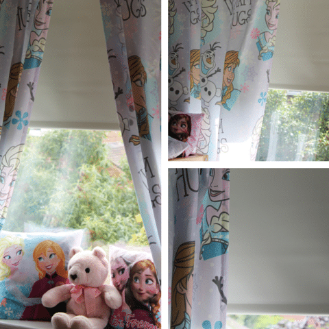 Cream Coloured Blackout Roller Blinds Review - With Frozen Curtains