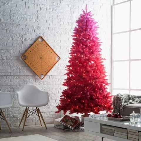 UK's Top Five Christmas Decorations - fuax Pink Christmas Tree