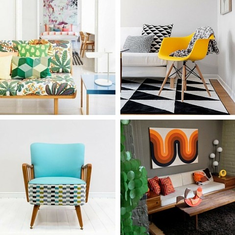 Interior Design Trends For 2016 - 1970's Scandinavian Furniture With Bold Furnishings & Artwork