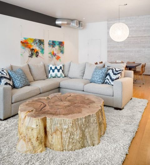A Look into Interior Design Trends 2017 - Tree Stump Table