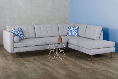 2017 Interior Design Trends: Why Vinyl Plank Flooring Will Take Off - Grey Corner Sofa & Vinyl Plank Flooring