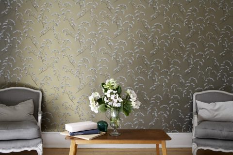 2016 Pattern Trends: Which Wallpaper Personality Are You? Jocelyn Warner Wallpaper Blossom Renaissance Gold