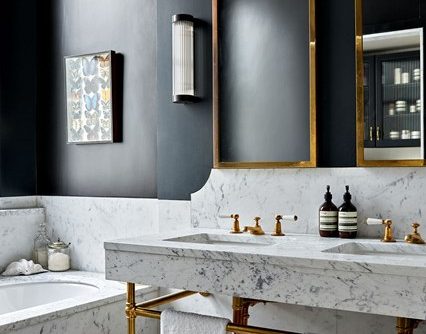 Top 10 Interior Design Trends For 2017 - Marble Bathroom - Image From House & Garden - Image By Paul Massey