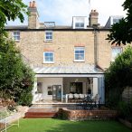 Garden view, looking into house