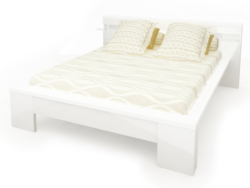 tara white gloss bed with led lights