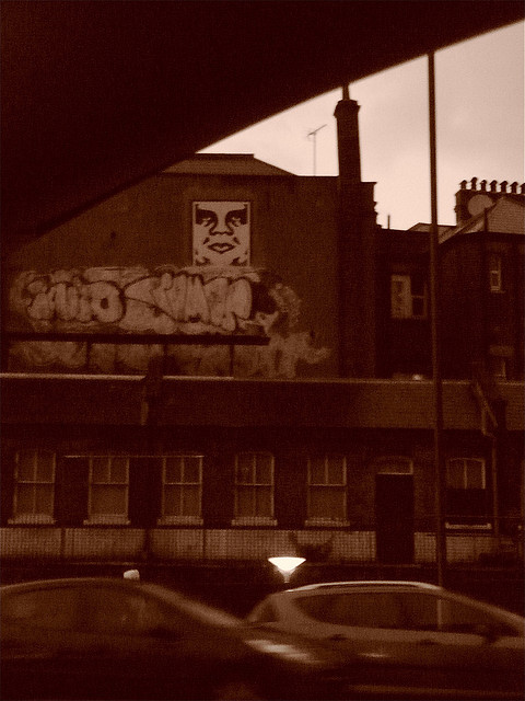 Obey in London - Photo by Yves Cosentino