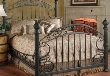 Metal framed bed