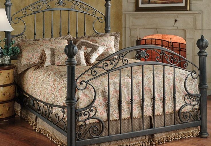 Metal framed bed