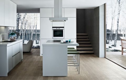 Kitchen with island