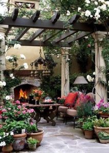 Beautiful garden patio