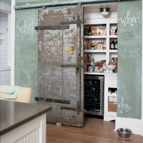 Sliding larder door