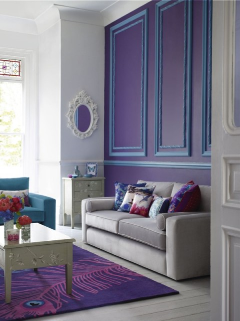 Something a little different - A fantastic purple focused living room