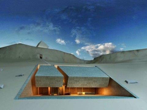 Located in Lebanon, this house was made ​​in the rock by the firm MZ