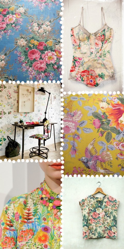 Retro floral collage - Found on kindofstyle.com