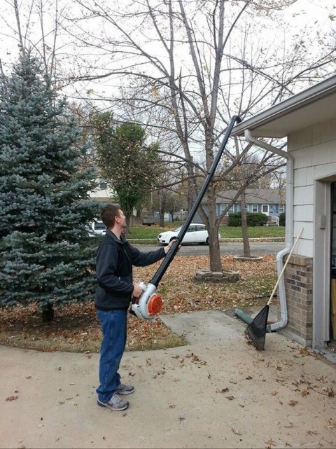 Cleaning out the gutters