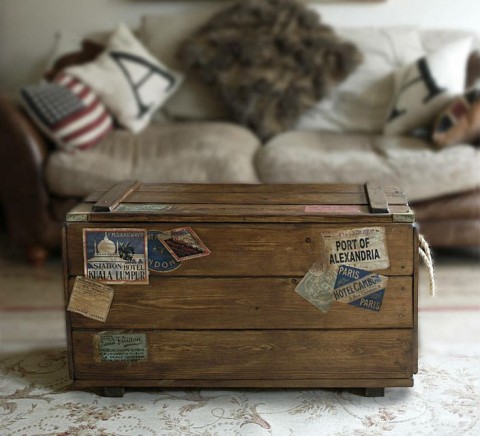 Retro travel trunk