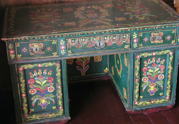 Upcycled Recycled Hand Painted Desk