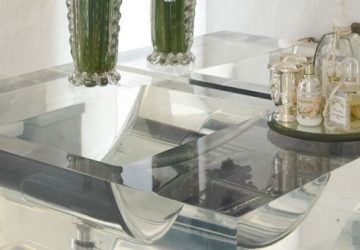 Clear Glass Counter & Built In Sink