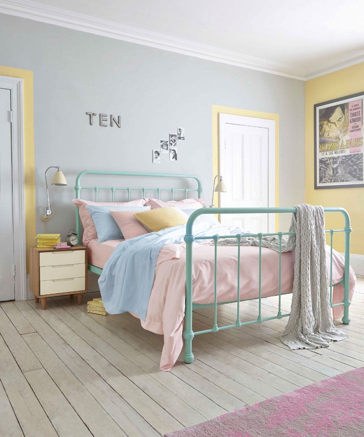 Five Ways To Brighten A Dull And Boring Bedroom - Pastel Pink, Yellow & Blue