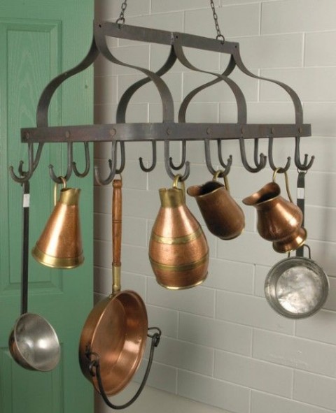 How To Make Your Country Home Look More Authentic - Hanging Saucepans
