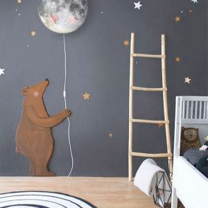 Kids room with creative mural design