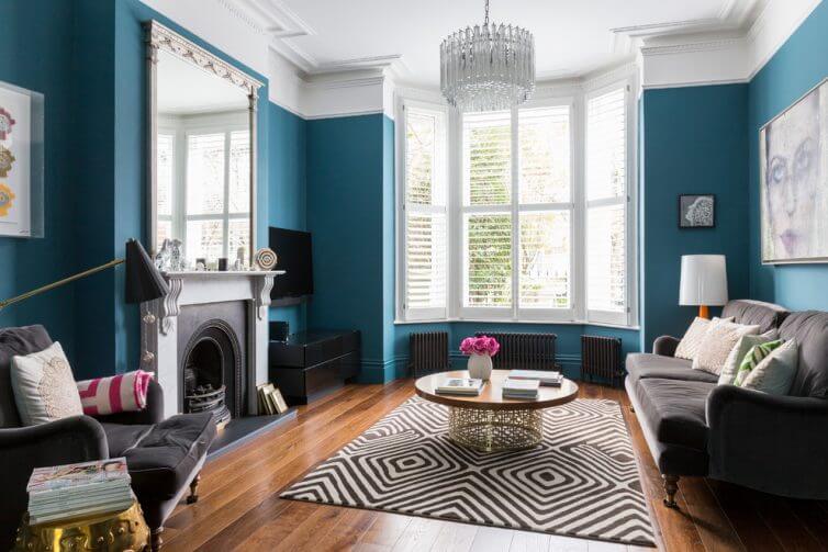 White and Beige Are Out and Coloured Skirting Boards Are In - Image From Houzz - Architecture and Interior Photographer Chris Snook