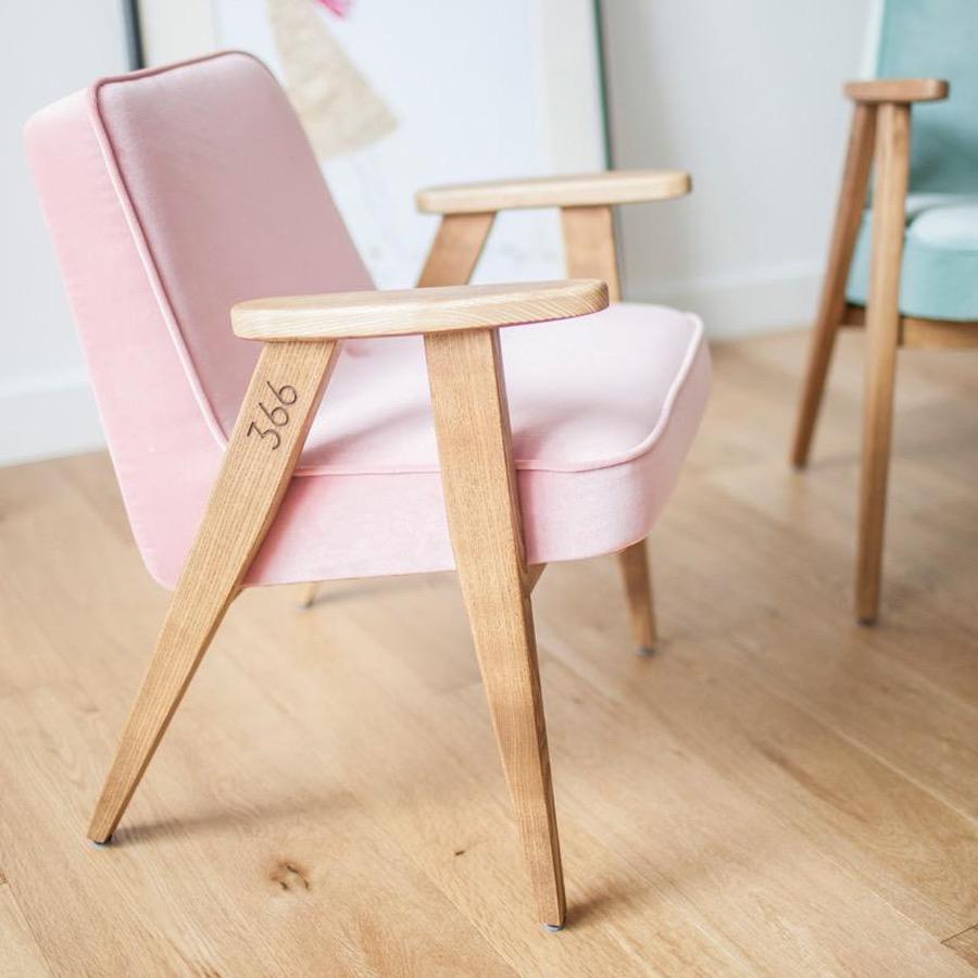 Blush pink chair
