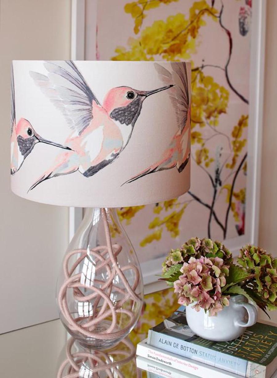 Blush pink lamp