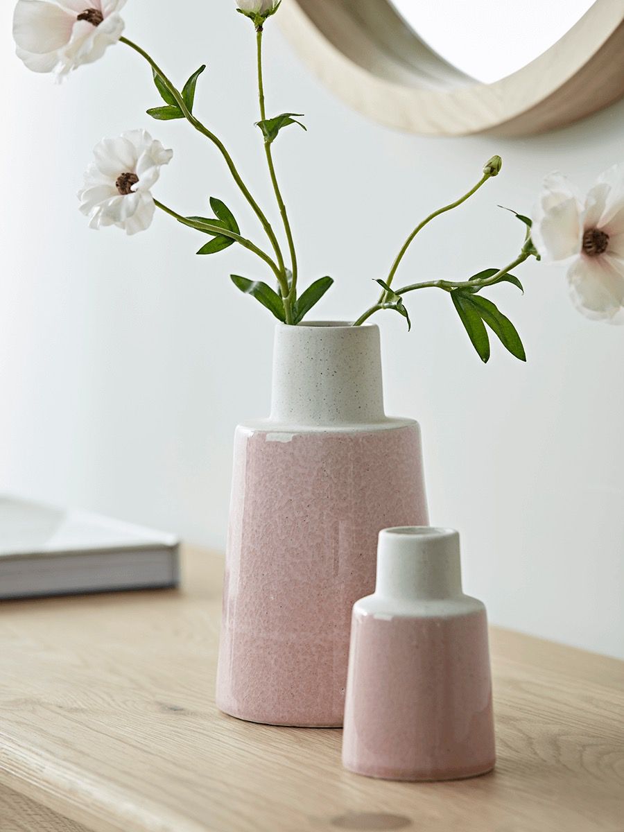 Blush pink vases