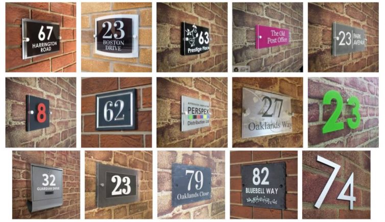 Acrylic house signs