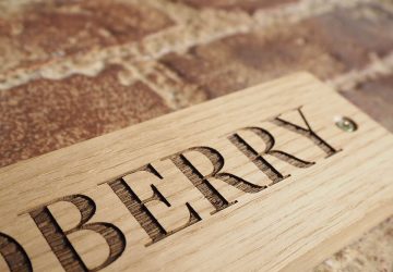 Wooden house sign