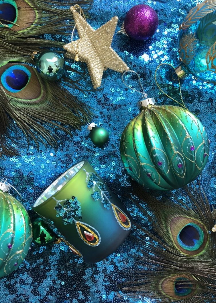 Colourful christmas ornaments