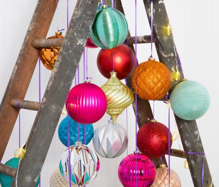 colourful christmas baubles