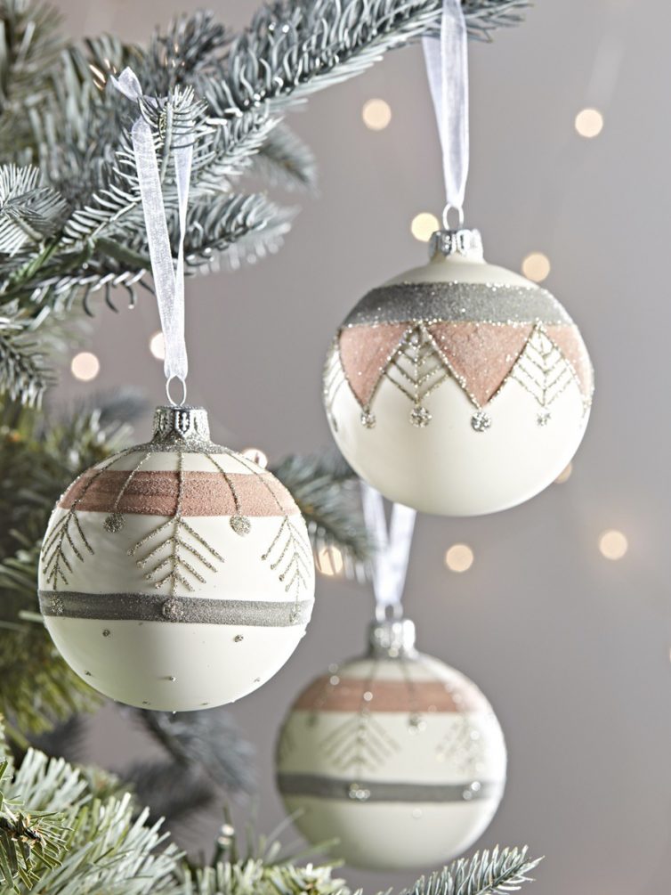 Ikat Christmas Baubles