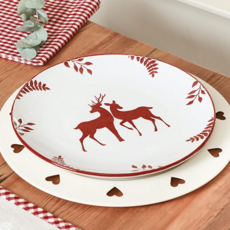 Nordic style reindeer plates