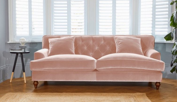 Darlings of Chelsea Pastel Pink Sofa