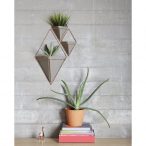 Quirky Vases And Pretty Planters - Trigg Planters in Grey/Copper - Beaumonde.co.uk