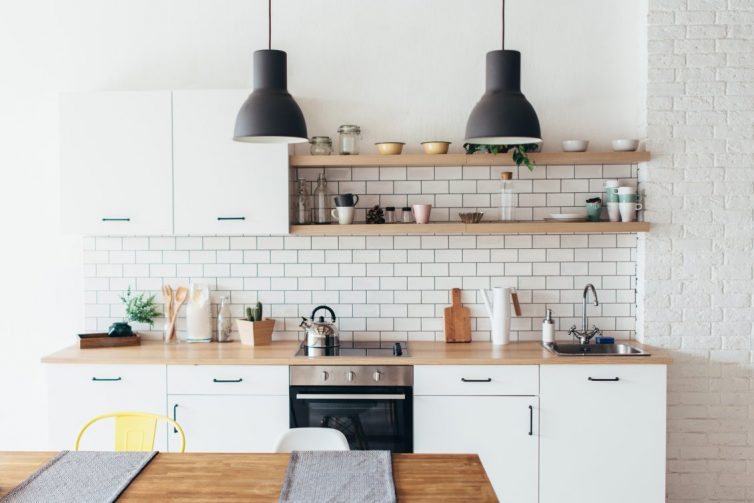 Modern Kitchen, Subway Tiles,