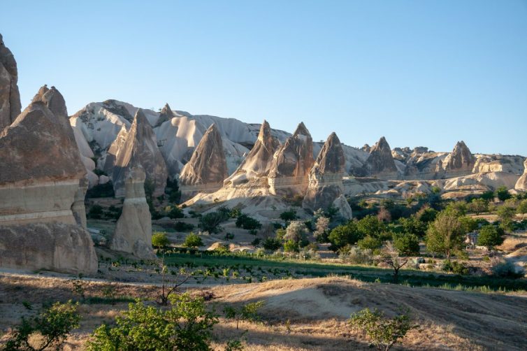 Hoodoos at Göreme, Open air UNESCO world heritage site Museum in Cappadocia, Turkey