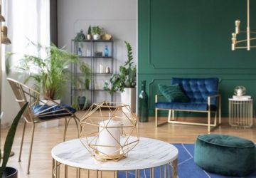 Green and blue lounge