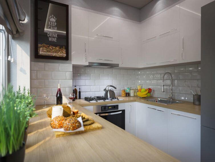 White small kitchen